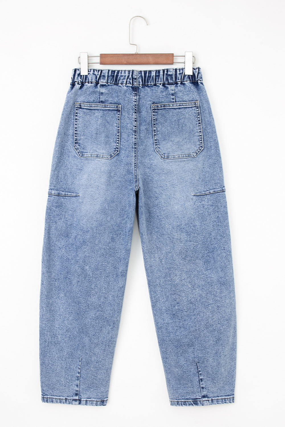String Waist Barrel Jeans
